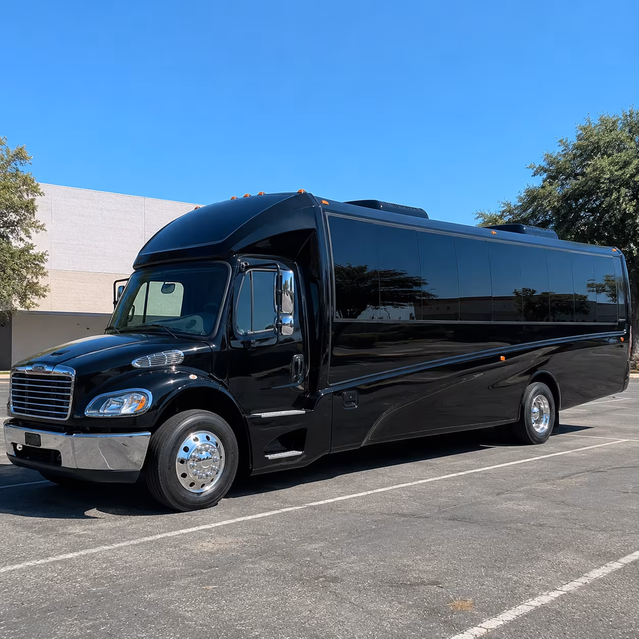Colorado Springs School Event Transportation party bus exterior