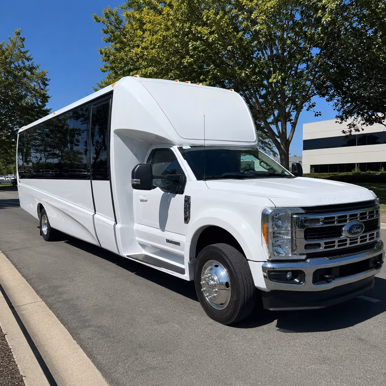 Colorado Springs School Event Transportation party bus exterior